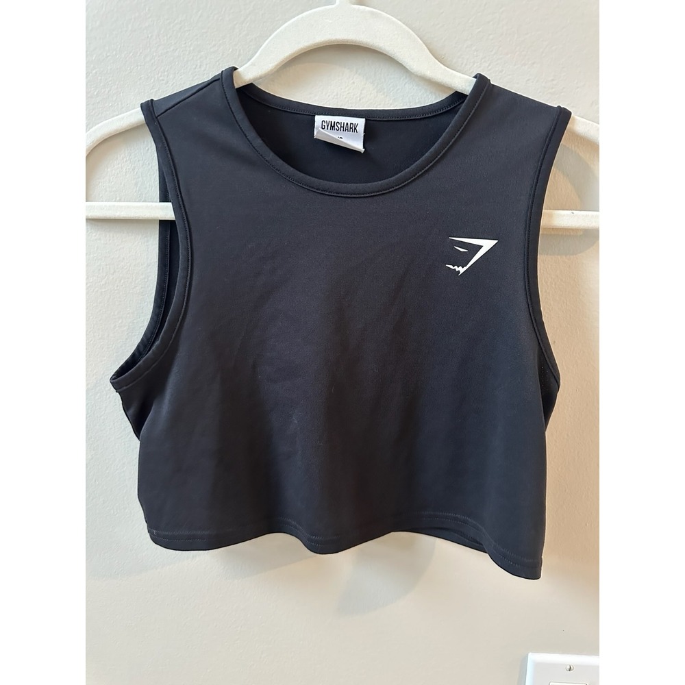 Gymshark Training Crop Top Womens XS Black Sleeveless Workout Tank